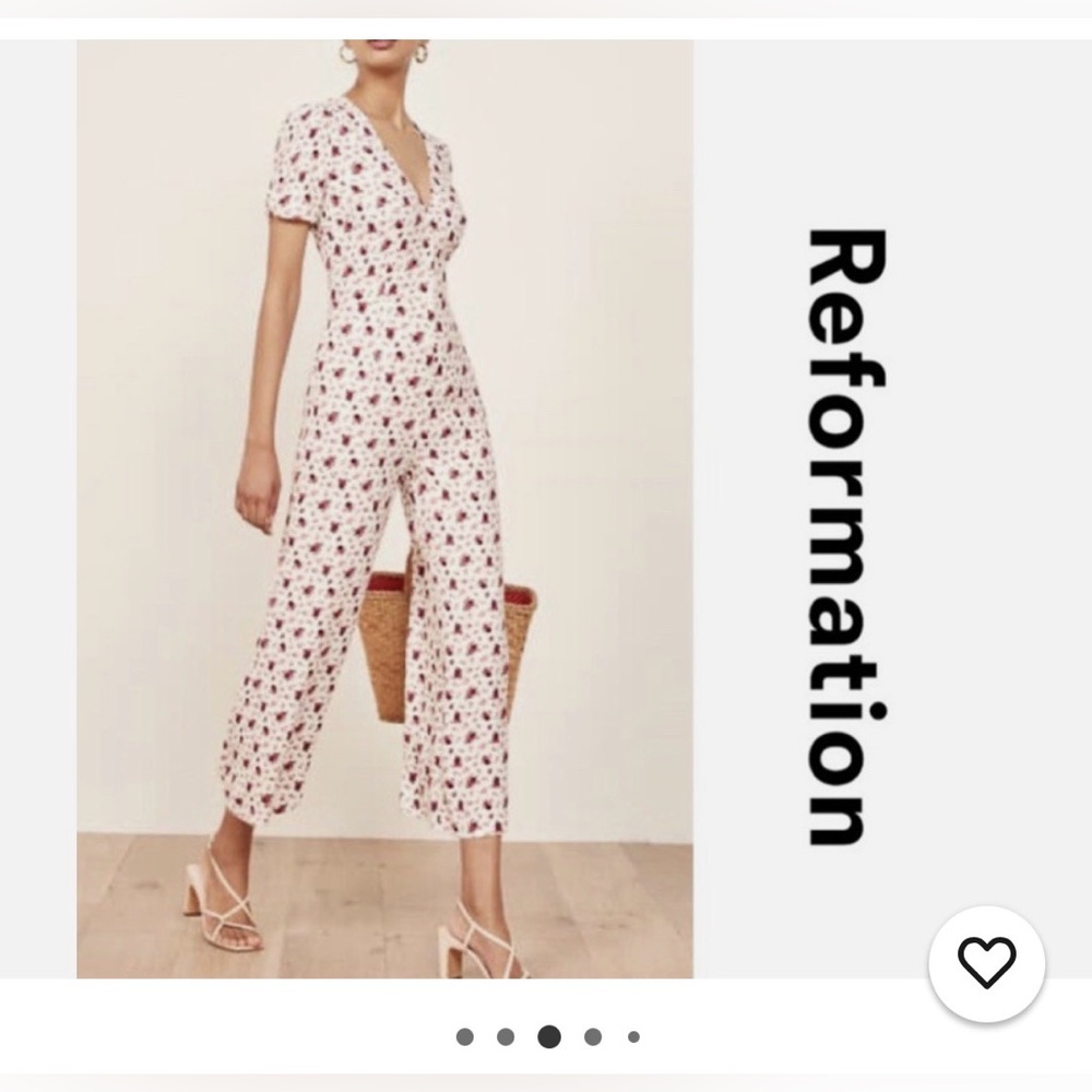Reformation France Floral Jumpsuit